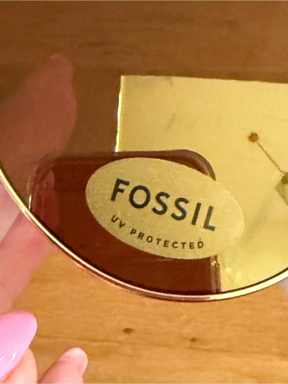 NWT - Fossil - Women's Gold Frame Brown Lens Aviator Sunglasses UV Protected